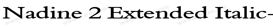 Nadine 2 Extended Italic字体转换